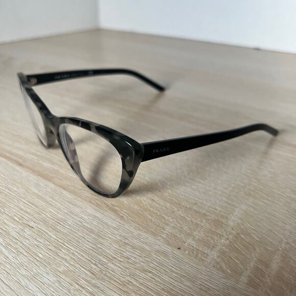 Prada VPR05X 510-1O1 Eyeglasses Black Gray Tortoise Frames 53-18-140 - Picture 3 of 10